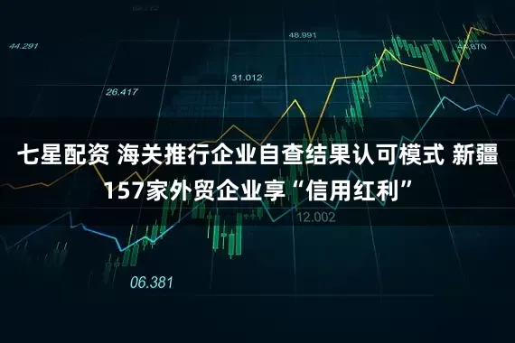 七星配资 海关推行企业自查结果认可模式 新疆157家外贸企业享“信用红利”